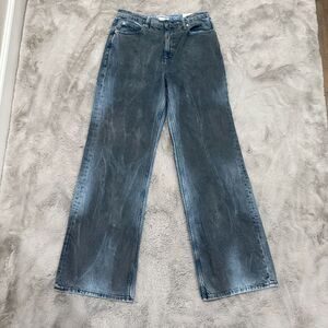 NWT Free People We The Free Tinsley Baggy High Rise Jean 28 Dark Gray Rinse Boho